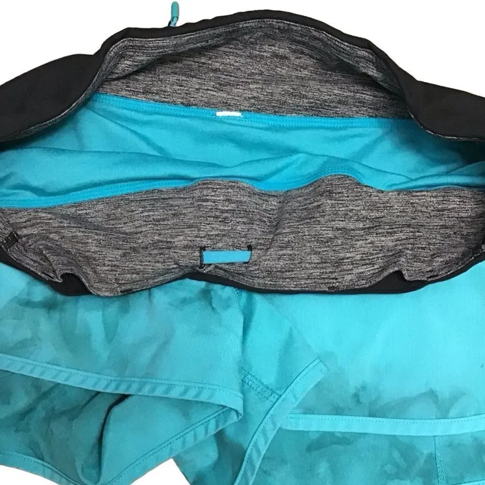 Lululemon Speed Shorts Patterned Blue - Picture 4 of 4